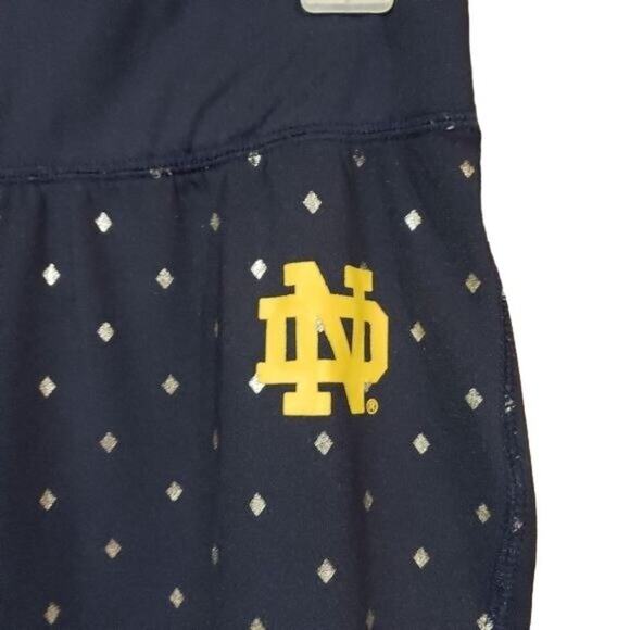 Champion Notre Dame University silver diamond print capri leggings womans size M - Picture 3 of 6